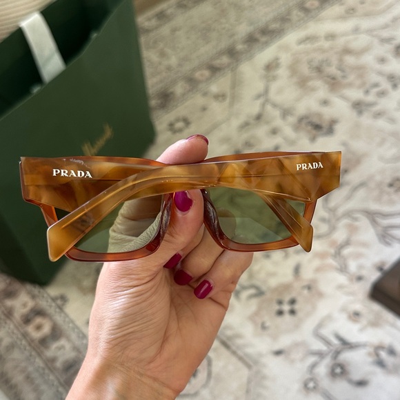 Prada Accessories - Prada amber Tortoiseshell Sunglasses, current